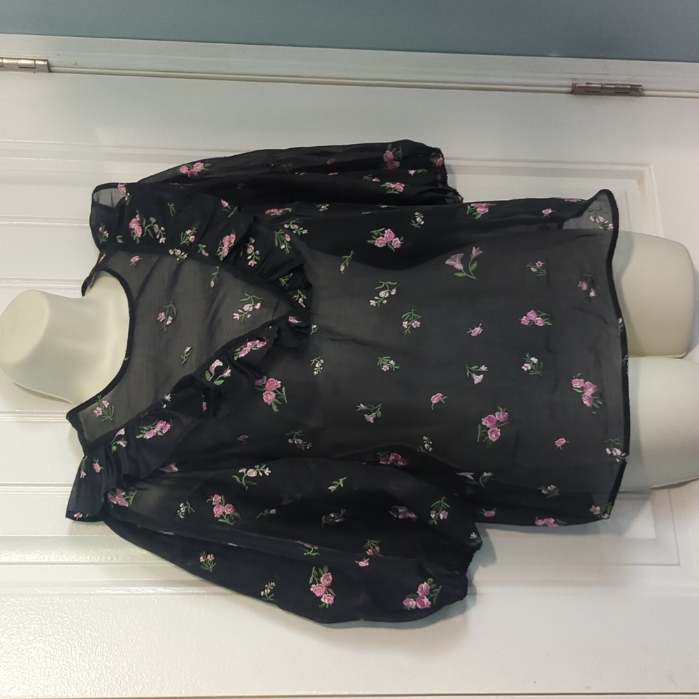 💜Zara Sheer Floral Top💜